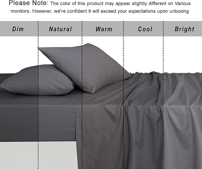 RUVANTI 100% Organic Cotton Sheets King Size, Percale Weave, GOTS Certified, 4-Piece Set, Deep Pocket 15", Crisp & Breathable, Soft Durable Bedding, Sábanas Algodón Orgánico – Silver Filigree