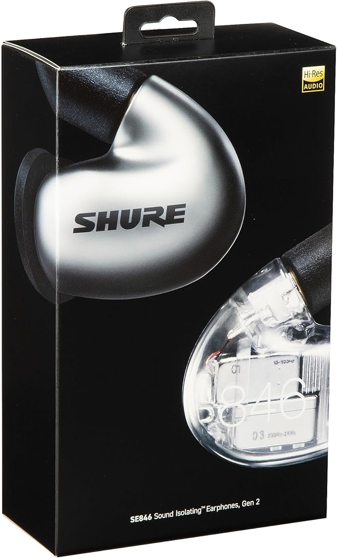 Shure SE846 PRO Gen 2 Wired Sound Isolating Earphones, High-End in-Ear Earbuds with Four Hi-Def Drivers, Customizable Sound Filters, Gray (SE846-GR+2)