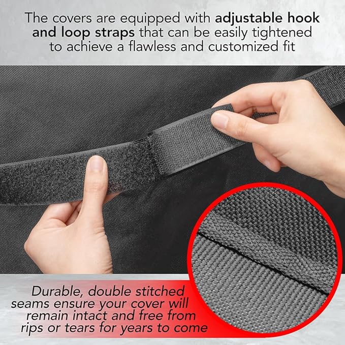 GrillTough Heavy Duty BBQ Grill Cover for Outdoor Grill, 52 Inch – Waterproof, Weather Resistant, UV & Fade Resistant with Adjustable Straps – Gas Grill Cover for Weber, Charbroil, etc. Charcoal