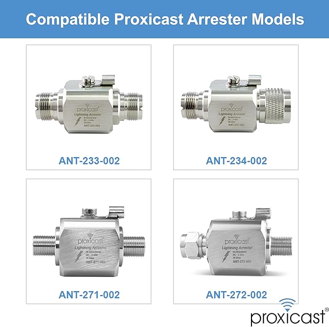 Proxicast Replacement 230V Gas Discharge Tubes (4 Pack) for 0-3 GHz Coaxial Lightning Arresters (ANT-230-GDT-4PK)