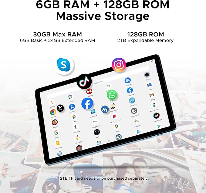 DOOGEE Tab A9 Pro+(2025) Android 16 Tablet with Keyboard,11 inch Tablet with Gemini AI,30GB+128GB/TF 2TB Octa-Core Gaming Tablets,90Hz Display,8580mAh,Netflix 1080P,BT 5.0+5G WiFi,13MP+5MP,Face ID
