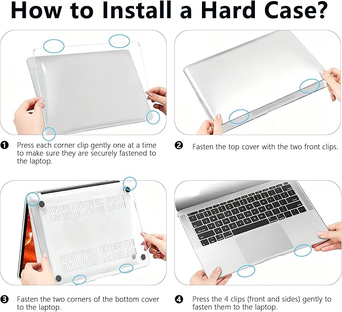 Halloive Magnetic Privacy Screen Protector Compatible with MacBook Air 13.6/13 Inch (2022-2025, M2, M3，M4), Hard Shell Case + Keyboard Cover + Screen Protector Crystal Clear Anti-Spy Anti Fingerprint