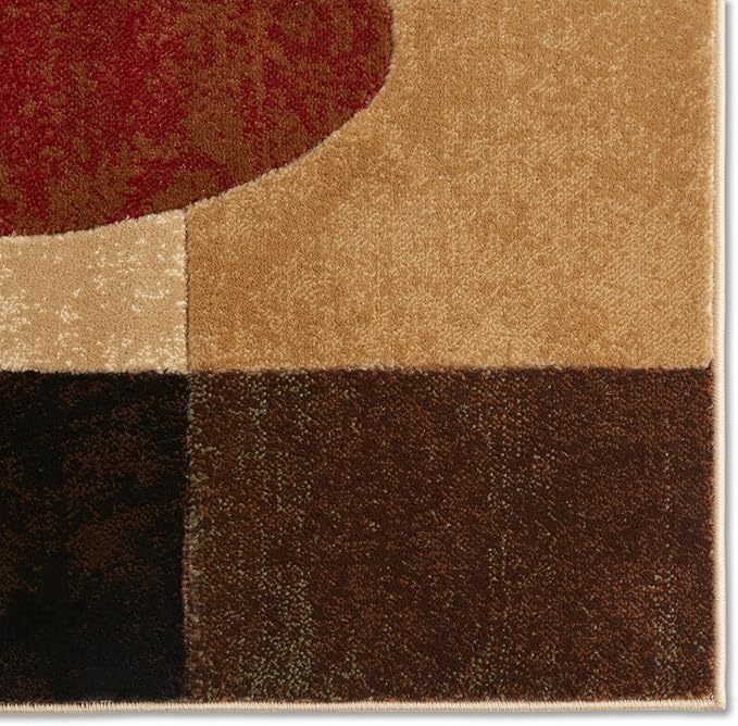 Home Dynamix Tribeca Jasmine Modern Area Rug, Abstract Brown/Green 18.9"x31.5"