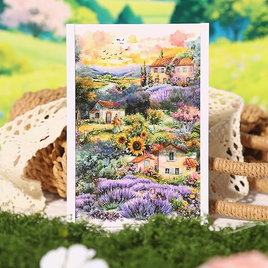 MiyouLuna 6 Rolls Scenic Landscape PET Tape, Seamless Countryside and Mountain Views Decorative Scrapbook Supplies for Journaling Planners and Creative Crafting