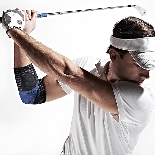 Bauerfeind - EpiTrain - Elbow Support - Targeted Compression for Chronic Elbow Pain - Size 4 - Color Titanium