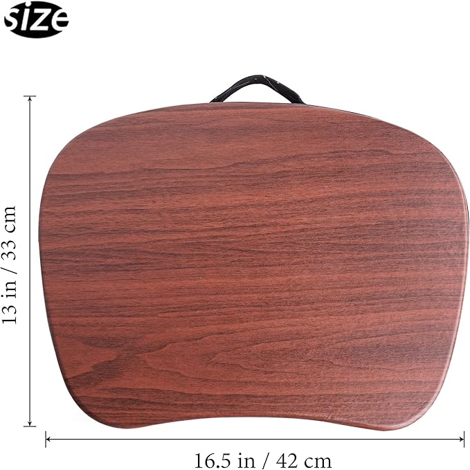 Jasenna Lap Laptop Desk - Portable Lap Desk with Pillow Cushion, Fits up to 15.6 inch Laptop for Home Office Students Use as Computer Laptop Stand, Book Tablet(1-Dark Brown)