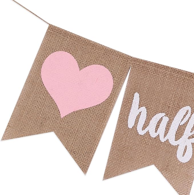 Half Birthday Banner - Its My 1/2 Birthday, Decorations, Burlap Banner, 6 Month Photo Prop, Best Party Supplies