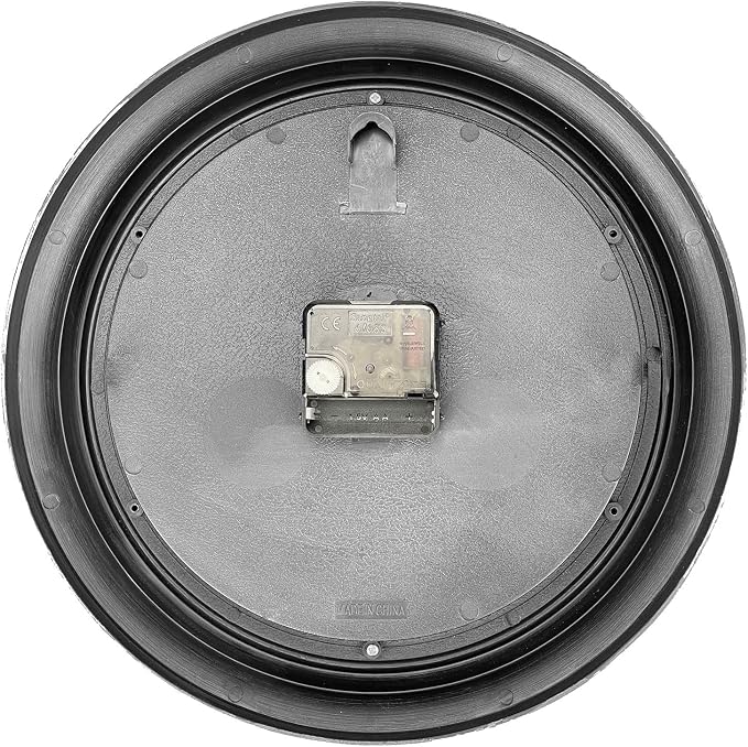 Plumeet Small Retro Wall Clock, 10'' Non Ticking Classic Silent Vintage Wall Clocks Decorative Kitchen Living Room Bedroom, Roman Numerals, Battery Operated, Silver, EM-8050-SL10