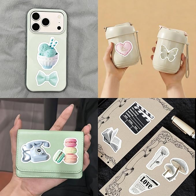 400pcs Aesthetic Stickers for Adult Journaling, Planner & Scrapbook Use – Japanese-Inspired Cute Animal & Retro Deco Stickers for Vision Boards, Creative Planning & Memory Keeping