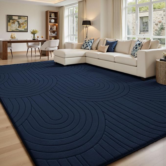 Sour Lemon 6x9 Area Rugs for Living Room,Soft Large Area Rug Modern Annualrings Rugs Machine Washable Area Rug,Non-Slip Rug Carpet for Bedroom Under Dining Table Home Office Decor