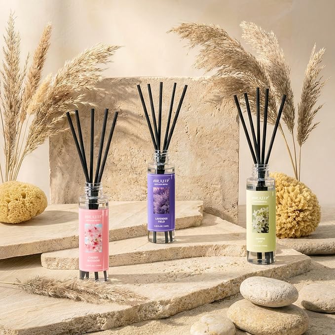 Airkeep Reed Diffuser Oil Refill/Cherry Blossom/3.38 oz/1 Pack/Air Freshener & Aromatherapy Essential Oil Blend for Home Fragrance – Scented Refill Oil for Bathroom, Bedroom & Home Decor