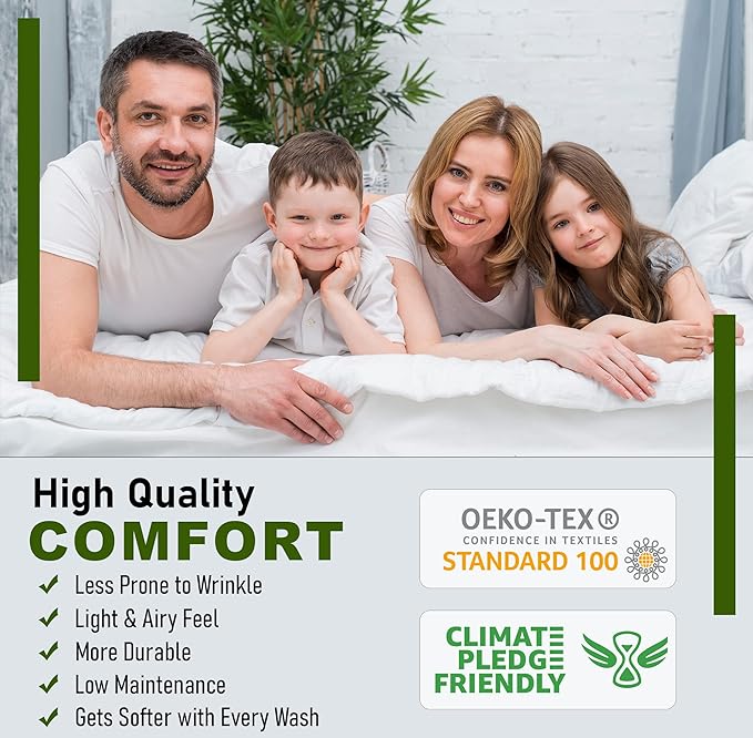 RUVANTI 100% Cotton Twin Sheets Set, 3 Pieces, Soft & Breathable Percale Weave Bedding, Deep Pocket 16", Hotel Standard, Crisp Cool Feel, Durable, Perfect Floral Bed Sheet, Maple
