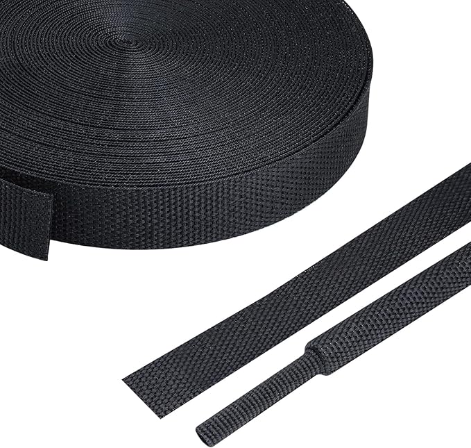 FOURUB 2:1 Heat Shrink Fabric Tubing Braided Sleeving Woven Wire Loom Shrinkable Cable Sleeve for Automotive Wire Harness/Cable Sheath (3/8"-20ft)
