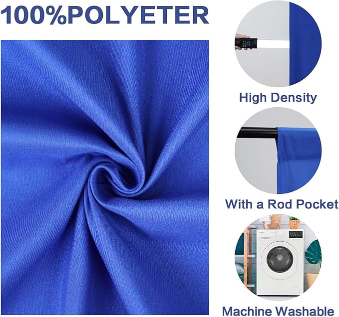 GFCC 10x12FT Royal Blue Backdrop Background Blue Photo Background Photography Backdrop for Photoshoot Screen for Video Recording Picture