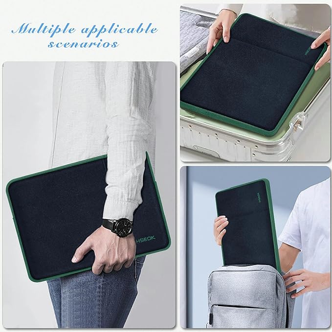 Hseok Laptop Case 15.6 Inch Sleeve, Shockproof Protective Water Repellent with Accessory Pocket,Compatible with Mac Pro 16 inch 2025-2019, Sleeve Bag for Most 15 15.6 16 Notebooks,B02K06