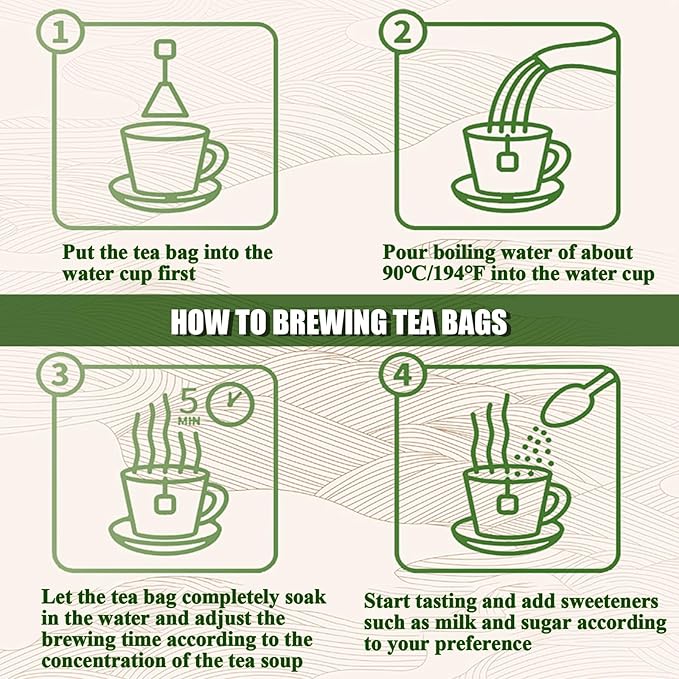 Organic Pu-erh Tea Bags - Raw Chinese Organic Pu erh Dark Tea 12 Pack, 1.5g Each Pu'erh Tea Bag, from Ancient Tree 2018 Aged Earthy Flavor Rich Antioxidants, Daily Breakfast Drinking Gift