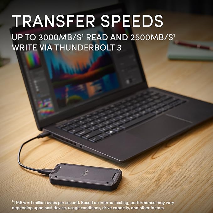 SanDisk Professional 2TB PRO-G40 SSD - Up to 2700MB/s, Thunderbolt 3 (40Gbps), USB-C (10Gbps), IP68 dust/Water Resistance, External Solid State Drive - SDPS31H-002T-GBCND