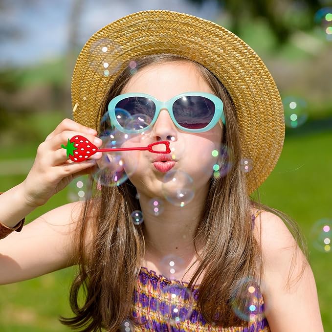Strawberry Party Favors,24Pcs Strawberry Bubble Wands for Kids,Sweet Berry Bubble Wand for Birthday Party Supplies,Pinata Baby Shower Goodie Bag Stuffers Gift
