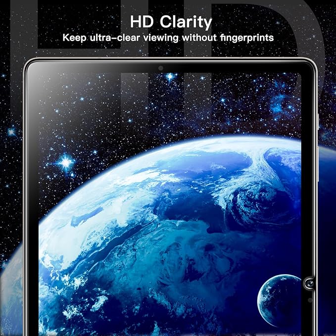 JETech Screen Protector for Samsung Galaxy Tab S10 Plus 2024/Tab S9 Plus/Tab S9 FE Plus 2023 12.4-Inch, with Easy Installation Frame, Tempered Glass Film, HD Clear, 2-Pack