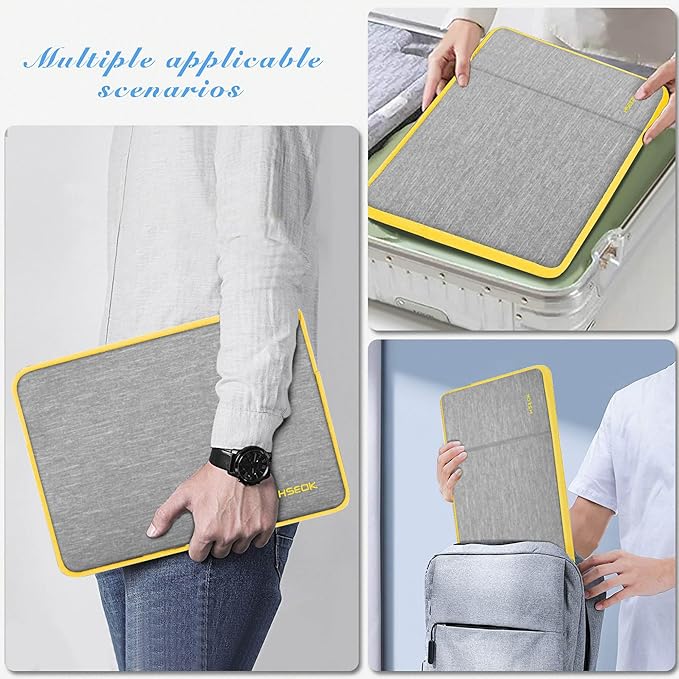 Hseok Laptop Case 13 Inch Sleeve Compatible with MacBook Air 13 M3 A3113 M2 A2681 M1 A2337 A2179 A1932/Pro 13 M2 M1 A2338 A2251 A2289 A2159 A1989 A1706 A1708, Classic Carry on Case,L02G01