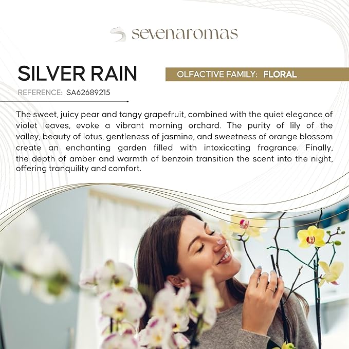 SevenAromas Hotel Scent Diffuser Oil, Luxury Hotel-Inspired Essential Oil for Aromatherapy & HVAC Diffusers – Premium Dropper Bottle - 145 ml 5 FL oz (Silver Rain)