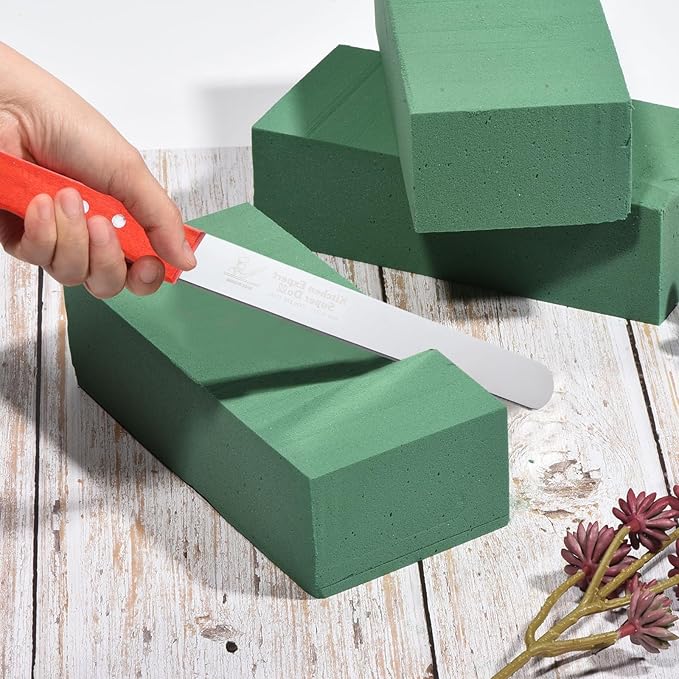 PATIKIL Floral Foam Knife, 2 Pcs 42.5 x 3.1CM Florist Professional Cutting Knife for Flower Foam Block Cake, Wooden Handle