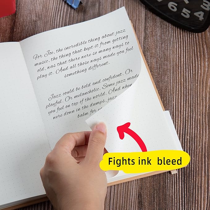 XYark A5 Dot Grid Kraft Notebook Journals, Hardcover Subject Sketchbook Composition Notebooks with Dotted Grid Paper, 2 Pack, 120GSM, 102 Sheets, 5.5x8.3 inch, Travel Journal Set
