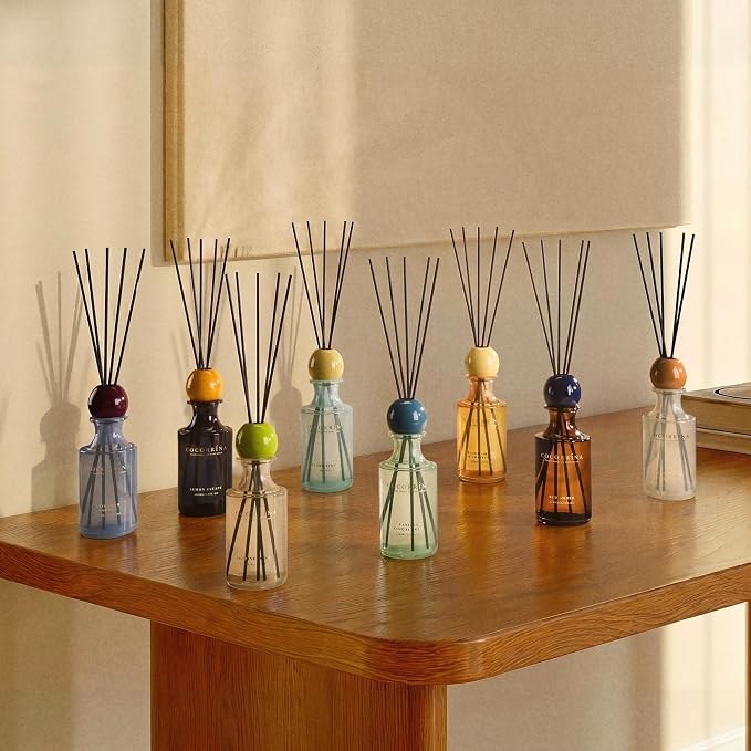 COCORRÍNA Blood Orange & Grapefruit Reed Diffuser 8.5 oz, Home Fragrance Oil Diffuser with 6 Reed Sticks, Long-Lasting Scent for Bathroom, Bedroom & Home Décor