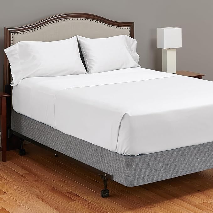 MyPillow Giza Dreams Bed Sheets, 100% Certified Giza Egyptian Cotton, Deep Pocket, Sateen Weave [Twin, White]