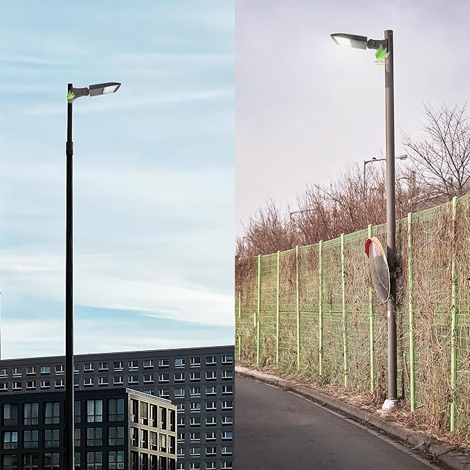 LED Flying Direct 150W LED Shoebox Lights, 20KV Surge Protector LED Parking Lot Area Lights, 450W MH Equiv. LED Street Road Lamps with Direct Arms Mount, 1-10V Dim DLC UL 5000K 100-277VAC