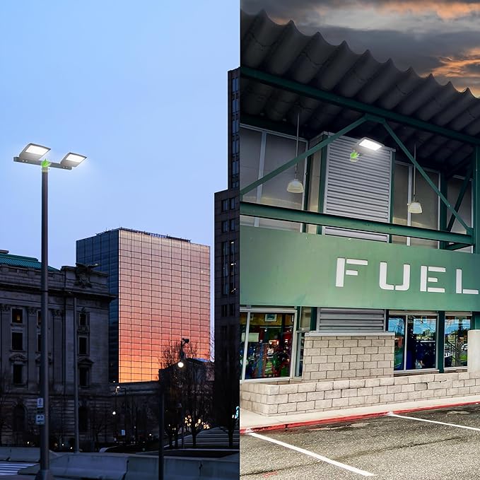 150W LED Parking Lot Lights, Outdoor Dimmable LED Flood Lights, 20KV Surge Protector, 450W MH Equiv, Yoke/Wall/Flood Mount LED Shoebox Lights DLC UL 5000K 100-277V