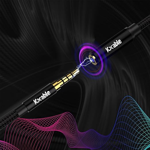 Kxable 3.5mm Headphone Extension Cable 20FT, 4 Pole TRRS 1/8 inch Male to Female Stereo Audio Cord, Nylon Braided, Microphone Compatible, for Headphone, iPad, Smartphone, Media Players, Tablet- Slim