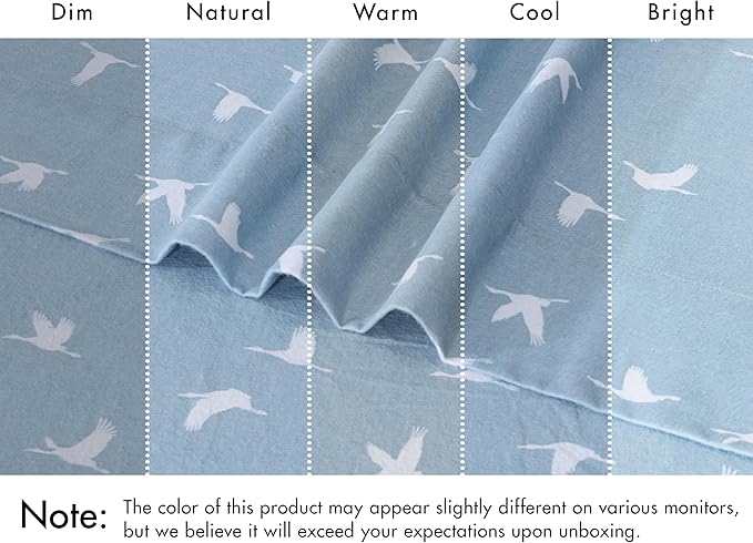 RUVANTI Flannel Sheets Twin Size - 100% Cotton Double Brushed Twin Sheets Set, Deep Pockets 16 Inches, All Seasons Breathable & Extra Soft Bed Sheets, Warm & Cozy, 3 Piece, We Fly