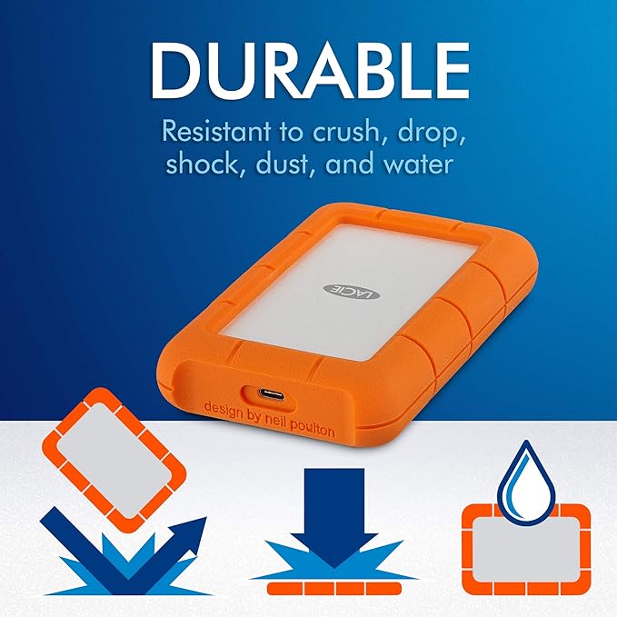 Seagate Rugged STFR5000800 5 TB External Hard Drive, Portable