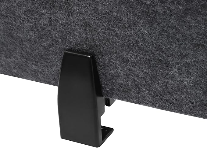 Stand Up Desk Privacy Panel, 6Pcs Clamp-On Acoustic Desk Divider Table Mounted Privacy Panel Sound Proof Dividers(2Long Panel 47.25x16In&4 Short Panel 23.6x16In) (2Long Panel - 47.25x16In)
