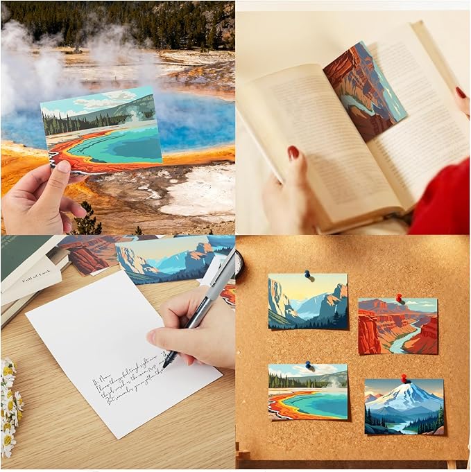FUHITIM 48 Pack Blank Cards and Envelopes, National Parks Blank Greeting Cards, Blank Cards for All Occasion