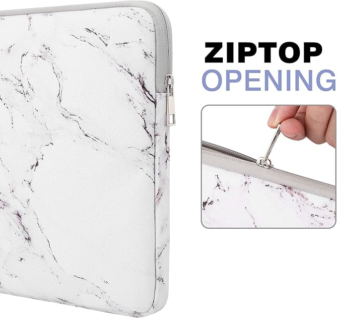 MoKo 9-11 Inch Tablet Sleeve Bag Carrying Case Fits New 11 inch iPad Air M3, iPad A16 2025, iPad Pro 11 M4/Air M2, iPad Air 5/4/3th, iPad 10/9/8/7th, Marble