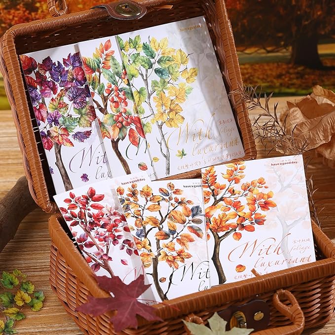 AuriicLeaf Foliage PET Sticker Set, 150PCS Leaf and Branch Stickers for Scrapbooking, Journaling, DIY Crafts, and Art Supplies