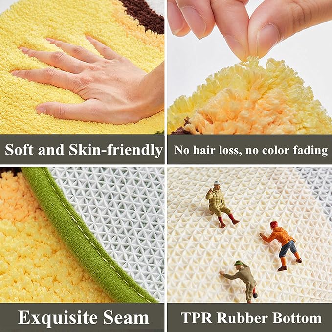 Boho Bathroom Rugs Coral Non Slip Geometric Bath Mat Fluffy Soft Absorbent Bath Rugs for Bathroom Shower Sink Home Entryway Bohemian Farmhouse Decor 30''×20''