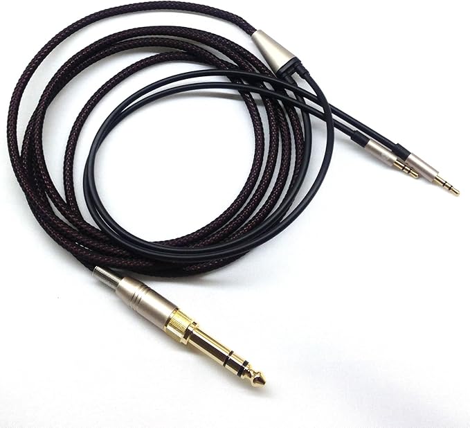 NEW NEOMUSICIA Replacement Cable Compatible with Hifiman HE400S, HE-400I, HE-400i（Dual 2.5mm Port）, HE560, HE-350, HE1000, HE1000 V2 Headphone 3.5mm / 6.35mm to Dual 2.5mm Jack Male Cord 3meter/9ft