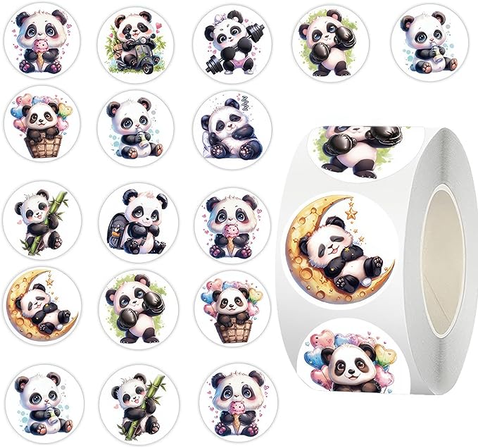 500 Pcs Cute Panda Sticker for Teen - Sticker Graphic - Cartoon Stickers for Water Bottles Laptop Bumblebee Stickers Waterproof Aesthetic Vinyl Decals Stickers for Adults Teens