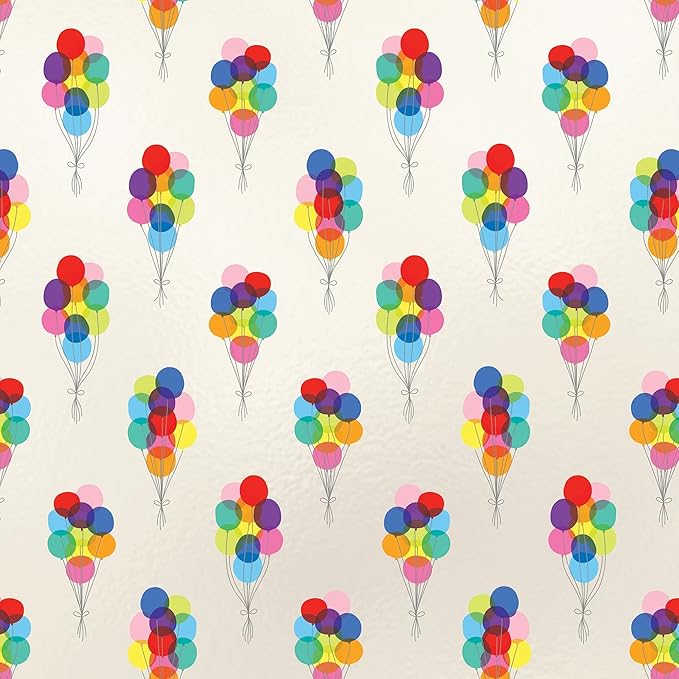 Jillson Roberts Bulk Gift Wrap, Everyday Gift Wrapping Supplies, Bunch of Balloons, Full Ream 833 feet x 30 inches