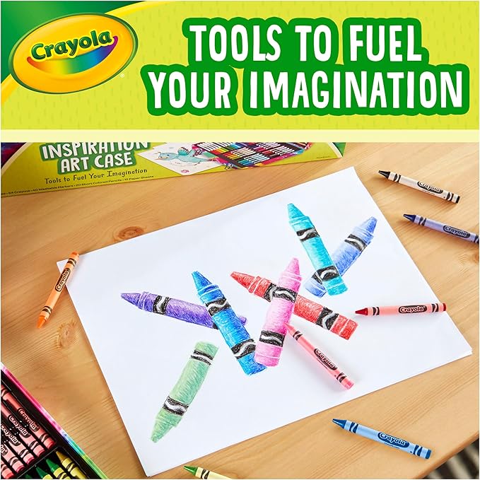 Crayola Inspiration Art Case Coloring Set - Tie-Dye (140ct), Art Supplies Set For Kids, Travel Drawing Kit, Holiday & Christmas Gift for Girls & Boys, Ages 5+ [Amazon Exclusive]