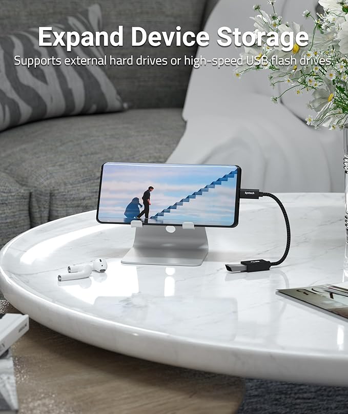 Syntech USB C to USB Adapter, 2 Pack USB C to USB 3, Type C to A, Thunderbolt 3 to USB Female Adapter OTG Cable Compatible with iPhone 17/Air/16/15 Pro Max, iPad mini 6, MacBook Pro, Air and More