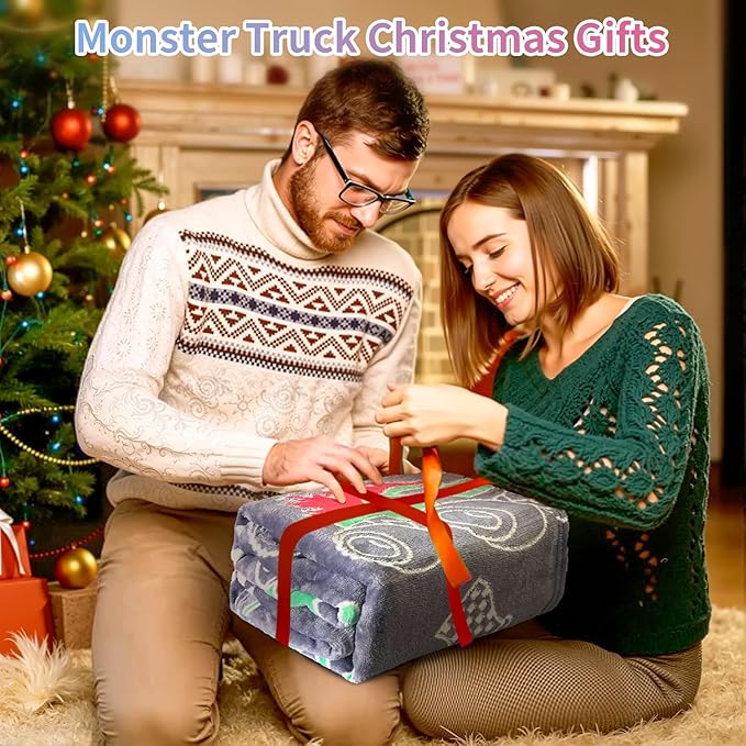 Truck Blanket for Boys, Glow in The Dark Blanket for Kids/Toddler/Baby, Soft Fleece Blankets and Throw, Birthday 40"x 60"