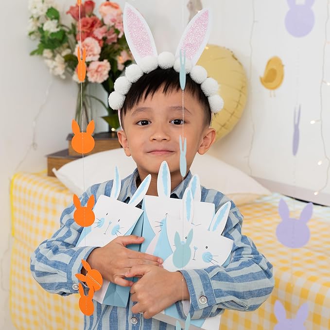 Cheerland Blue Bunny Party Favor Gift Bags Bunny Birthday Decorations Some Bunny is One Rabbit Birthday Easter Treat Bags Pastel Blue Goodie Boy Baby Shower Decor Tea Party Supplies 12 Pcs