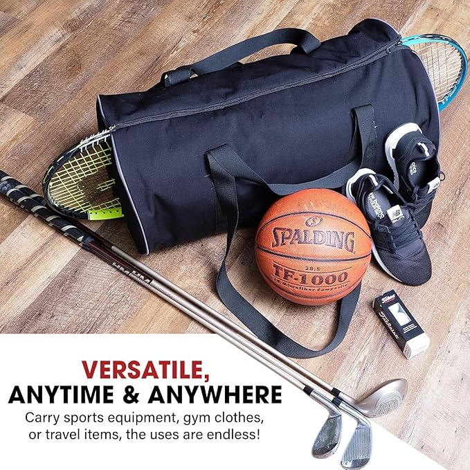 Bag – Convertible 2-in-1 Gym and Travel Bag with Dual Large Pockets, Adjustable Center Gap, Water Repellent Polyester, Perfect for Sports, Fitness, and Weekend Trips (Large Size)