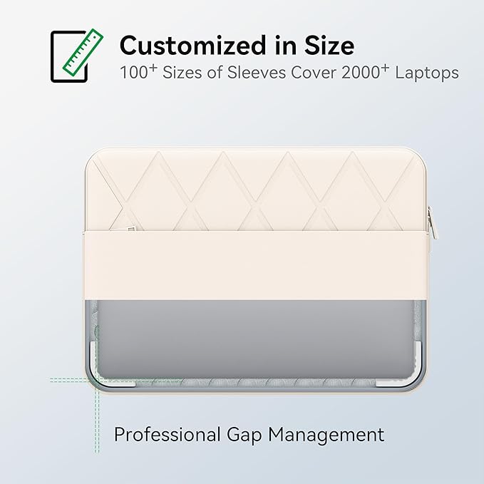 Smatree Laptop Sleeve for 15.6 inch MSI Vector GP66/GP66 Leopard/Raider GE67 HX/Raider GE66/GE66 Raider/GE66 Dragonshield, MSI Laptop Case with Pocket, YKK Zipper, Shockproof Design, White (E612W)