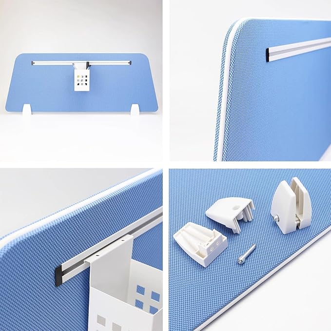 Acoustic Desk Divider - Portable Privacy Panels for Desk, Soundproof Partition for Home Office, Study Table, Workplace, Students - Enhance Focus and Productivity