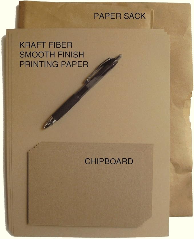 300 Brown Kraft Fiber 80# Cover Paper Sheets - 4" X 6" (4X6 Inches) Photo|Card|Frame Size - Rich Earthy Color with Natural Fibers - 80lb/Pound Cardstock - Smooth Finish